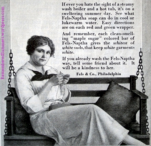 Ad for Fels-Naptha Laundry soap, Ladies' Home Journal, July 1917.