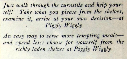 1929 jan p 53  text choose RS piggly wiggly market btm